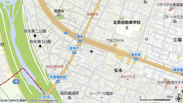 〒511-0839 三重県桑名市安永の地図