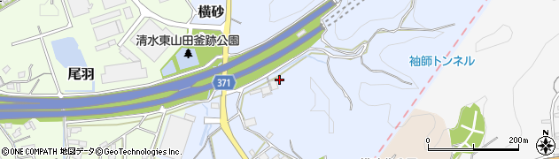 静岡県静岡市清水区横砂周辺の地図
