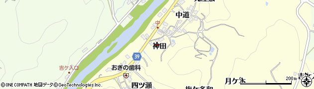 愛知県豊田市中垣内町（神田）周辺の地図