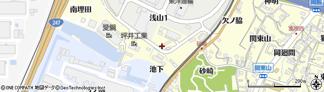 愛知県東海市名和町（四ノ下）周辺の地図