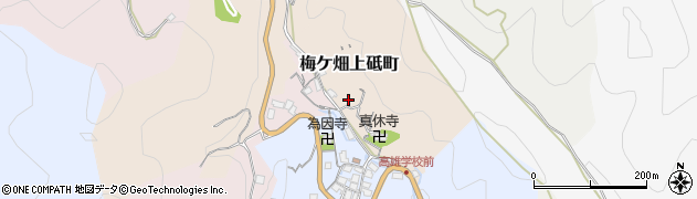 京都府京都市右京区梅ケ畑上砥町周辺の地図