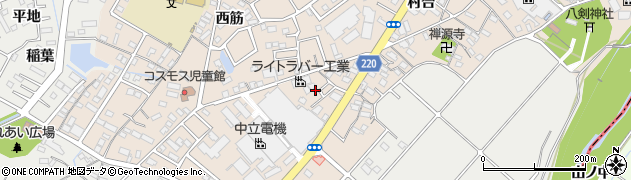 愛知県豊明市新田町大割22周辺の地図