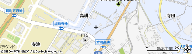 愛知県豊田市本町（高耕）周辺の地図
