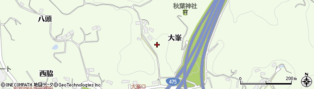 愛知県豊田市岩倉町大峯周辺の地図