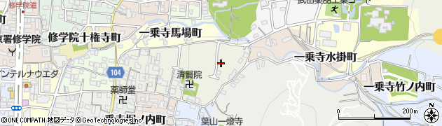 京都府京都市左京区一乗寺東浦町45周辺の地図