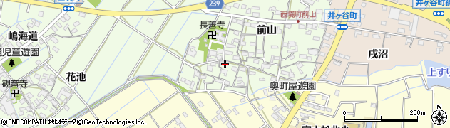 愛知県刈谷市西境町（前山）周辺の地図