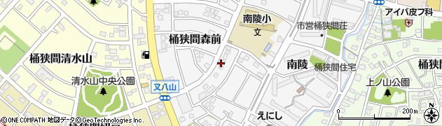 中日新聞　桶狭間専売店周辺の地図