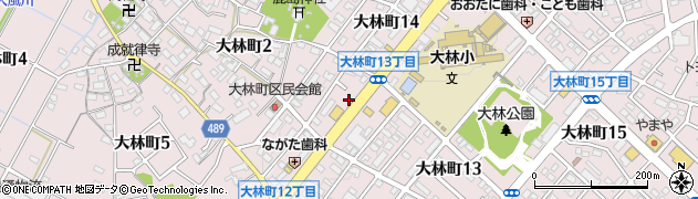 日本経済新聞　豊田大林販売所周辺の地図