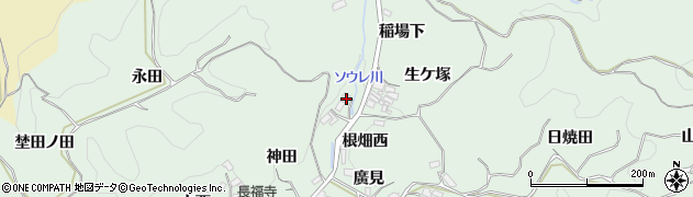 愛知県豊田市松平町稲場下周辺の地図