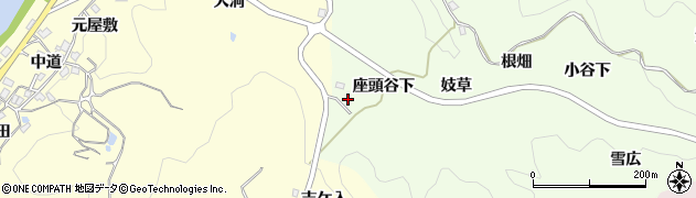 愛知県豊田市九久平町（座頭谷下）周辺の地図