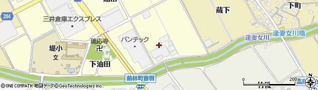愛知県豊田市堤本町（落田）周辺の地図