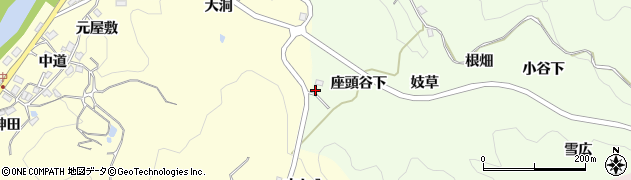 愛知県豊田市九久平町座頭谷下11周辺の地図