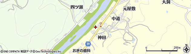 愛知県豊田市中垣内町広畑周辺の地図