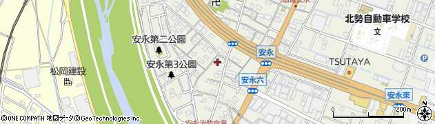 三重県桑名市安永383周辺の地図