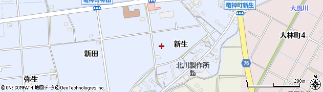 愛知県豊田市竜神町新生周辺の地図