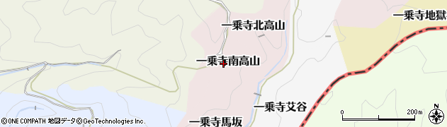 京都府京都市左京区一乗寺南高山周辺の地図
