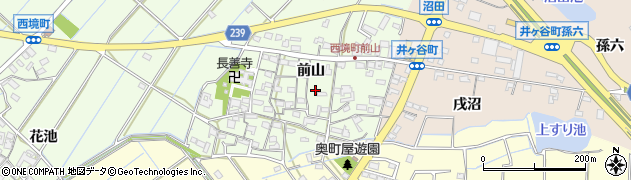 愛知県刈谷市西境町前山134周辺の地図