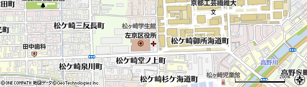 京都府京都市左京区松ケ崎修理式町16周辺の地図