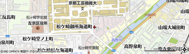 京都府京都市左京区松ケ崎正田町周辺の地図