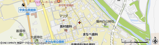 兵庫県多可郡多可町中区中村町周辺の地図