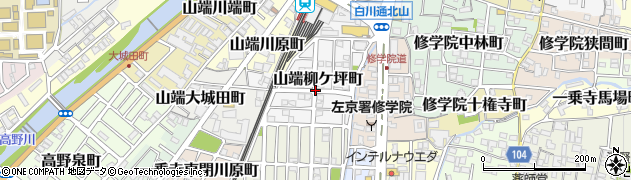 京都府京都市左京区山端柳ケ坪町周辺の地図