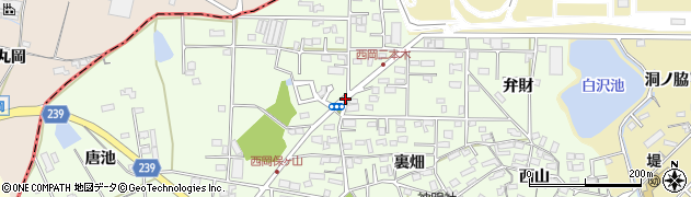 西岡町二本木周辺の地図