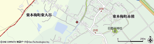 京都府亀岡市東本梅町赤熊（西山口）周辺の地図