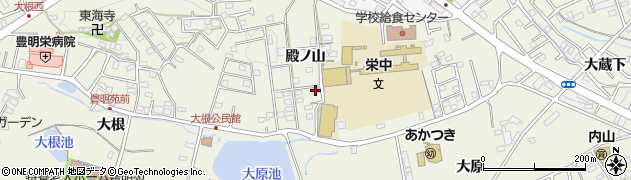 愛知県豊明市栄町殿ノ山周辺の地図