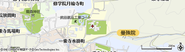 曼殊院周辺の地図