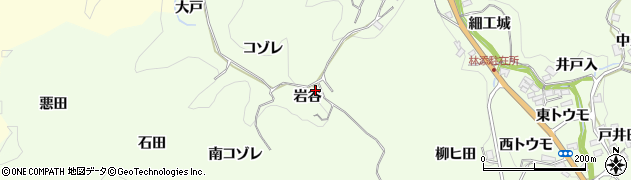 愛知県豊田市林添町（岩谷）周辺の地図