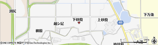 京都府亀岡市河原林町河原尻（下砂股）周辺の地図