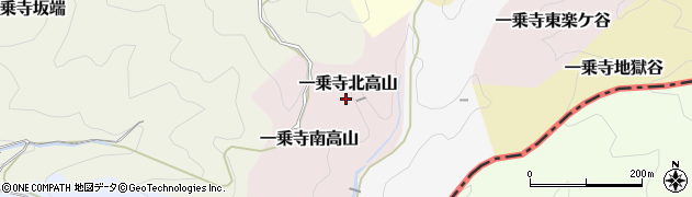 京都府京都市左京区一乗寺北高山周辺の地図
