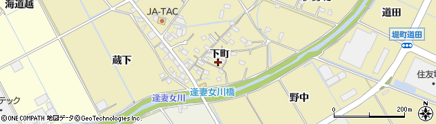 愛知県豊田市堤町（下町）周辺の地図
