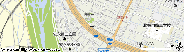 三重県桑名市安永508周辺の地図