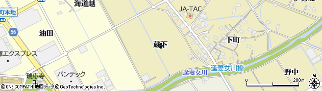 愛知県豊田市堤町蔵下周辺の地図