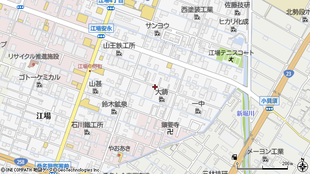 〒511-0836 三重県桑名市江場の地図