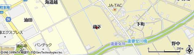 愛知県豊田市堤町（蔵下）周辺の地図