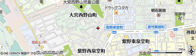 京都府京都市北区紫竹西野山町周辺の地図