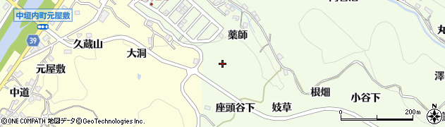 愛知県豊田市九久平町薬師周辺の地図