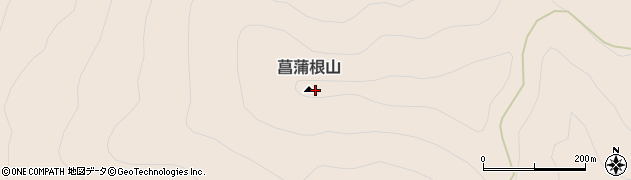 菖蒲根山周辺の地図