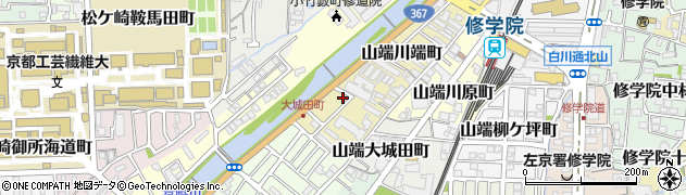 京都府京都市左京区山端川端町周辺の地図