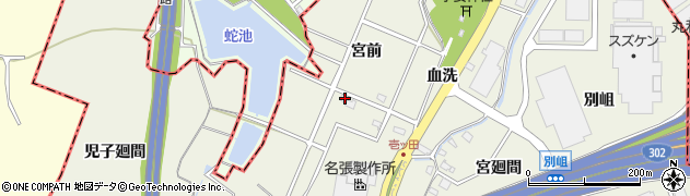 愛知県大府市共和町（宮前）周辺の地図
