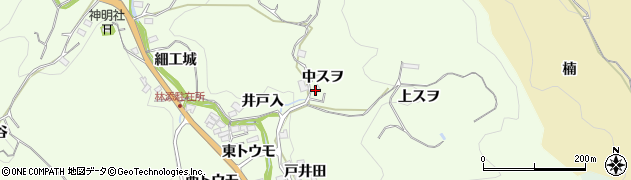 愛知県豊田市林添町中スヲ周辺の地図
