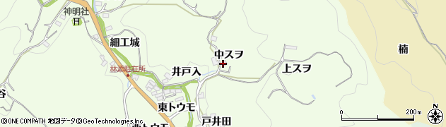 愛知県豊田市林添町（中スヲ）周辺の地図