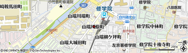 京都府京都市左京区山端川原町14周辺の地図