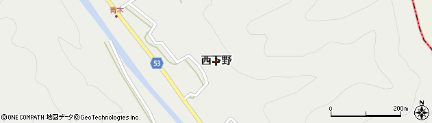 兵庫県佐用町（佐用郡）西下野周辺の地図