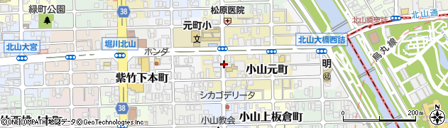 京都府京都市北区小山西元町周辺の地図