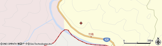 愛知県設楽町（北設楽郡）田峯（ウハ子貝津）周辺の地図