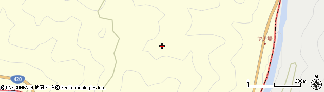 愛知県設楽町（北設楽郡）田峯（大久後）周辺の地図