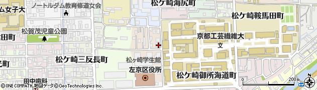 京都府京都市左京区松ケ崎修理式町1周辺の地図